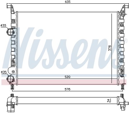 Radiator racire motor Nissens 61684