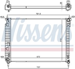 Radiator racire motor Nissens 616905