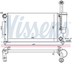 Radiator racire motor Nissens 617852
