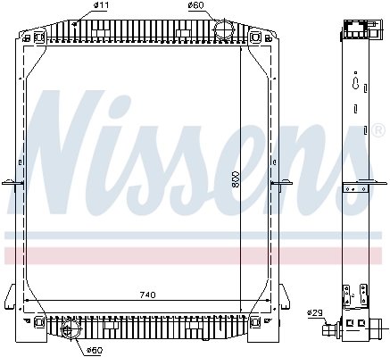 Radiator racire motor Nissens 61973A