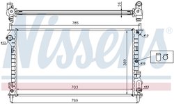 RADIATOR RACIRE MOTOR NISSENS 62015A - Compatibil cu FORD