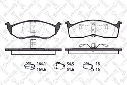 Set placute frana Stellox 621 000B-SX