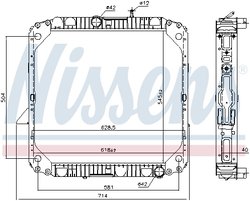 Radiator racire motor Nissens 62563