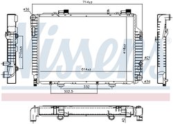 RADIATOR RACIRE MOTOR NISSENS 62618 - Compatibil cu MERCEDES-BENZ