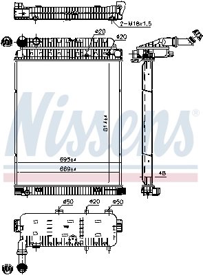 Radiator racire motor Nissens 62648