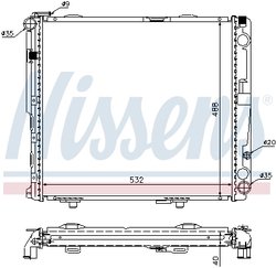 Radiator racire motor Nissens 62696A