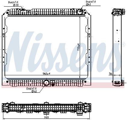 Radiator racire motor Nissens 627002