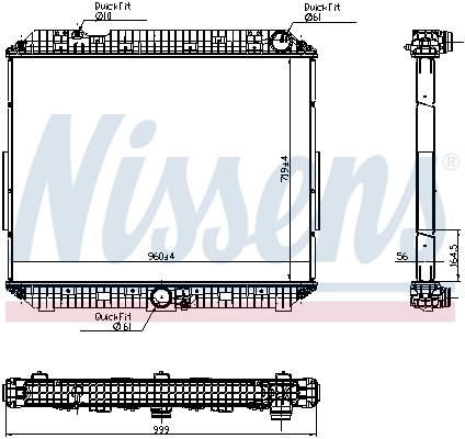 RADIATOR RACIRE MOTOR NISSENS 6270020 - Compatibil cu MERCEDES-BENZ