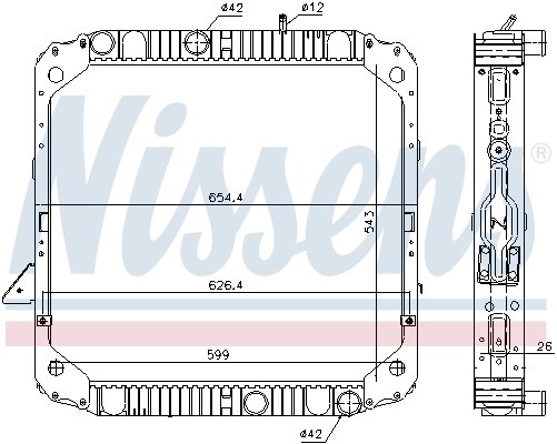 RADIATOR RACIRE MOTOR NISSENS 62743 - Compatibil cu MERCEDES-BENZ