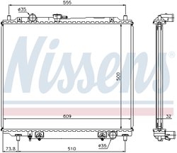 Radiator racire motor Nissens 62853