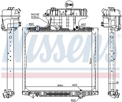 RADIATOR RACIRE MOTOR NISSENS 62875 - Compatibil cu MAN