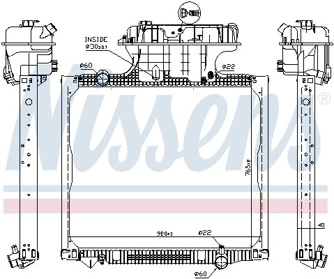 Radiator racire motor Nissens 62875