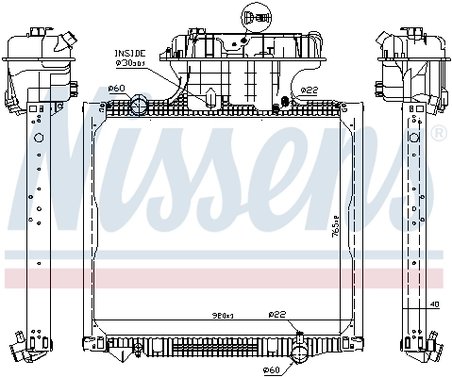 Radiator racire motor Nissens 62875