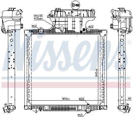 RADIATOR RACIRE MOTOR NISSENS 628757 - Compatibil cu MAN