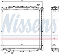 Radiator racire motor Nissens 62877A