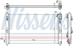 Radiator racire motor Nissens 628952