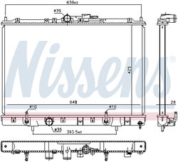 Radiator racire motor Nissens 628986