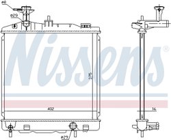 RADIATOR RACIRE MOTOR NISSENS 628988 - Compatibil cu MITSUBISHI