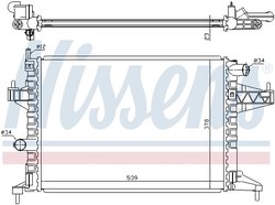 RADIATOR RACIRE MOTOR NISSENS 63008 - Compatibil cu OPEL, VAUXHALL