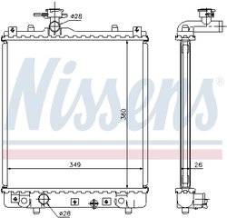 RADIATOR RACIRE MOTOR NISSENS 63014A - Compatibil cu OPEL, SUBARU, SUZUKI, VAUXHALL