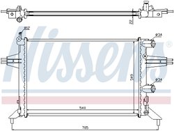 RADIATOR RACIRE MOTOR NISSENS 63016 - Compatibil cu OPEL