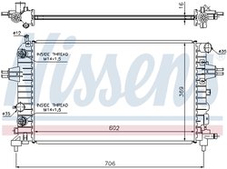 Radiator racire motor Nissens 63027A