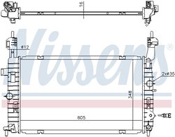 RADIATOR RACIRE MOTOR NISSENS 630747 - Compatibil cu OPEL, VAUXHALL