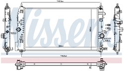 RADIATOR RACIRE MOTOR NISSENS 630763 - Compatibil cu CHEVROLET, OPEL, VAUXHALL