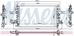 RADIATOR RACIRE MOTOR NISSENS 630798 - Compatibil cu OPEL, VAUXHALL