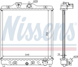 Radiator racire motor Nissens 63309A