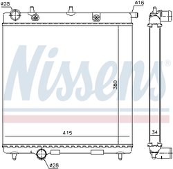 RADIATOR RACIRE MOTOR NISSENS 63505 - Compatibil cu CITROEN, DS, OPEL, PEUGEOT, VAUXHALL