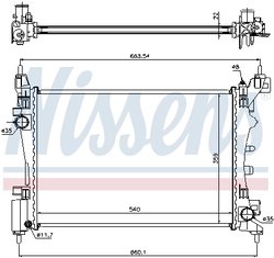 RADIATOR RACIRE MOTOR NISSENS 636005 - Compatibil cu CITROEN, FIAT, PEUGEOT