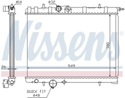 RADIATOR RACIRE MOTOR NISSENS 63697 - Compatibil cu PEUGEOT