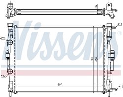 RADIATOR RACIRE MOTOR NISSENS 63769 - Compatibil cu RENAULT