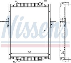 RADIATOR RACIRE MOTOR NISSENS 63782A - Compatibil cu RENAULT TRUCKS