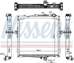 RADIATOR RACIRE MOTOR NISSENS 637877 - Compatibil cu RENAULT TRUCKS