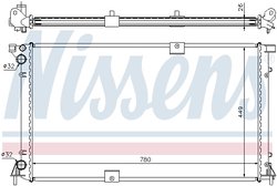 RADIATOR RACIRE MOTOR NISSENS 63818A - Compatibil cu NISSAN, OPEL, RENAULT, VAUXHALL