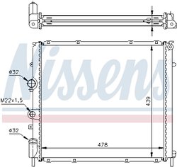 RADIATOR RACIRE MOTOR NISSENS 63854A - Compatibil cu RENAULT