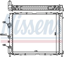 RADIATOR RACIRE MOTOR NISSENS 63855A - Compatibil cu RENAULT