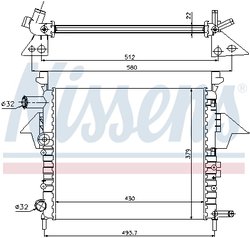 Radiator racire motor Nissens 63856