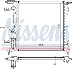 RADIATOR RACIRE MOTOR NISSENS 639261 - Compatibil cu RENAULT