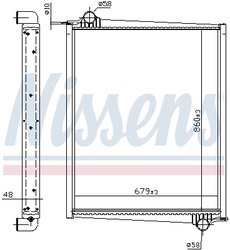 RADIATOR RACIRE MOTOR NISSENS 64068A - Compatibil cu SCANIA