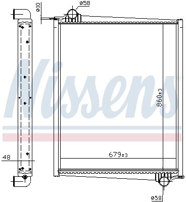 RADIATOR RACIRE MOTOR NISSENS 64068A - Compatibil cu SCANIA