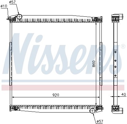 RADIATOR RACIRE MOTOR NISSENS 640690 - Compatibil cu SCANIA
