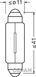 BEC, LUMINI INTERIOARE OSRAM 6411 - Compatibil cu ALFA ROMEO, ALPINA, AUDI, AUTOBIANCHI, BMW, CHEVROLET, CITROEN, DAEWOO, DAIHAT