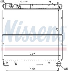 RADIATOR RACIRE MOTOR NISSENS 64164 - Compatibil cu SUZUKI