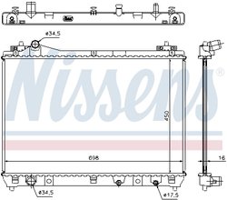Radiator racire motor Nissens 64201