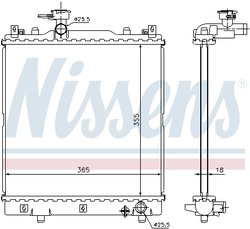 Radiator racire motor Nissens 64204