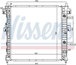 RADIATOR RACIRE MOTOR NISSENS 64316 - Compatibil cu SSANGYONG