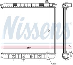 RADIATOR RACIRE MOTOR NISSENS 64319A - Compatibil cu LAND ROVER